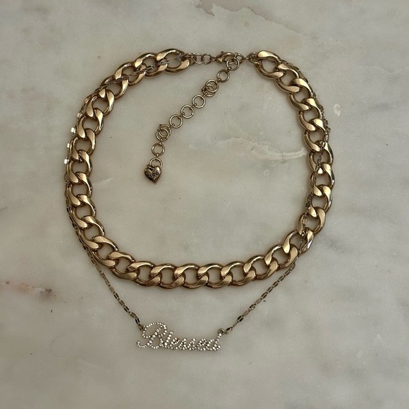 Aldo Blessed Gold Chain Layered Necklace Set - Picture 1 of 5
